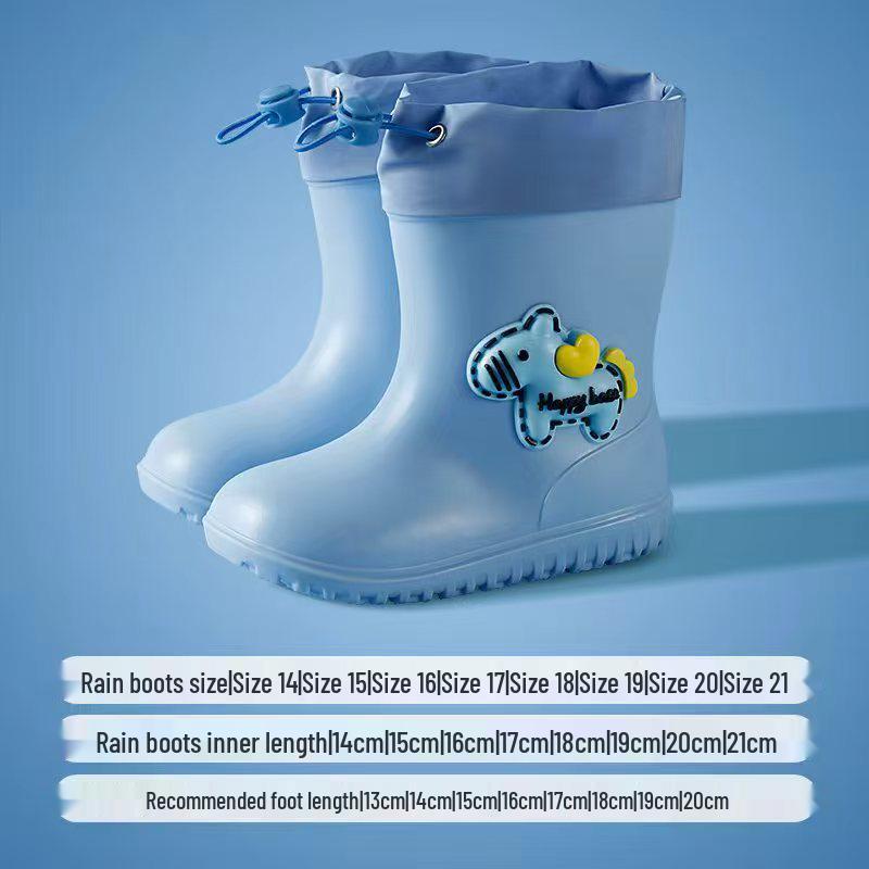 Cartoon-Pony Kinder-Gummistiefel – Rutschfeste, Leichte, Wasserdichte Schuhe mit Fleece-Futter für Jungen, Mädchen und Kleinkinder.