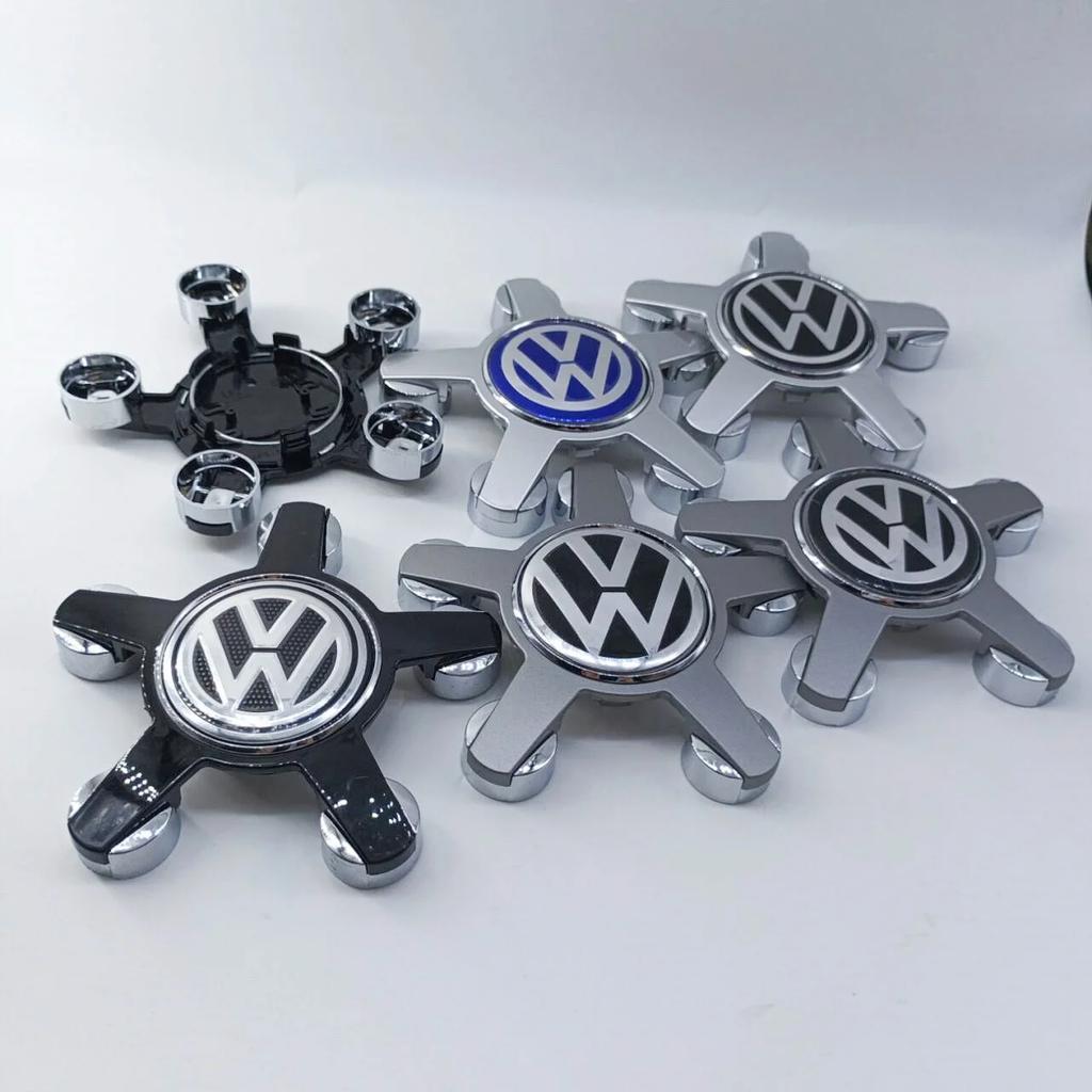 For VOLKSWAGEN 4pcs For Volkswagen Golf Polo 135mm 4F0601165N 5Pins Car Wheel Center Caps Rim Hub Cover Hubcap Logo Badge Emblem CWR1