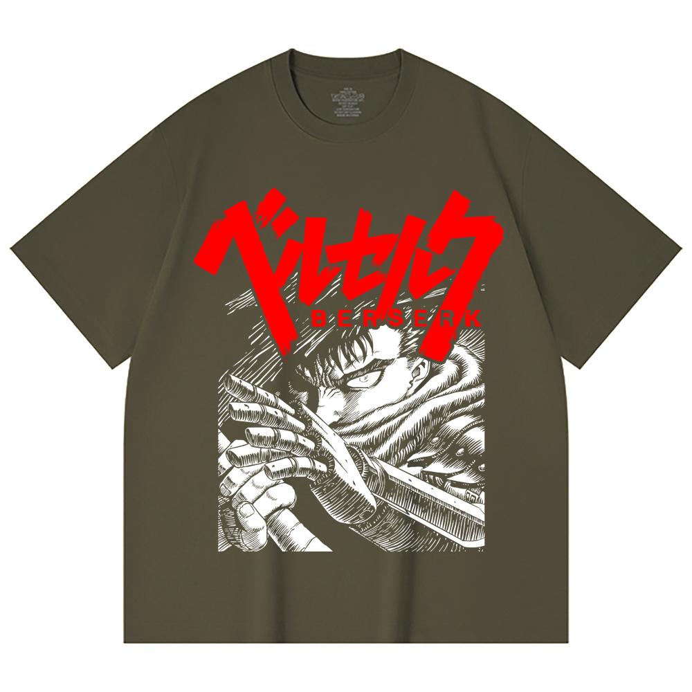 230 Gsm 100% Cotton Berserk V13 Print Unisex Heavy Cotton T Shirt