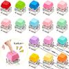 Single Mechanical Keycap Stress Relief Toy Key Press Fidget Button Keychain Small Size Lightweight Portable Keycap for Finger Stress Relief