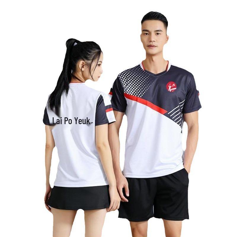 Quick-Dry Breathable Badminton & Tennis Team Uniform Set for Men & Women