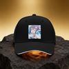 Anime Girl Winking Hat, Unisex Printed Baseball Cap Sandwich Brim Sports Cap, Suitable for Daily Commuting and Travel -