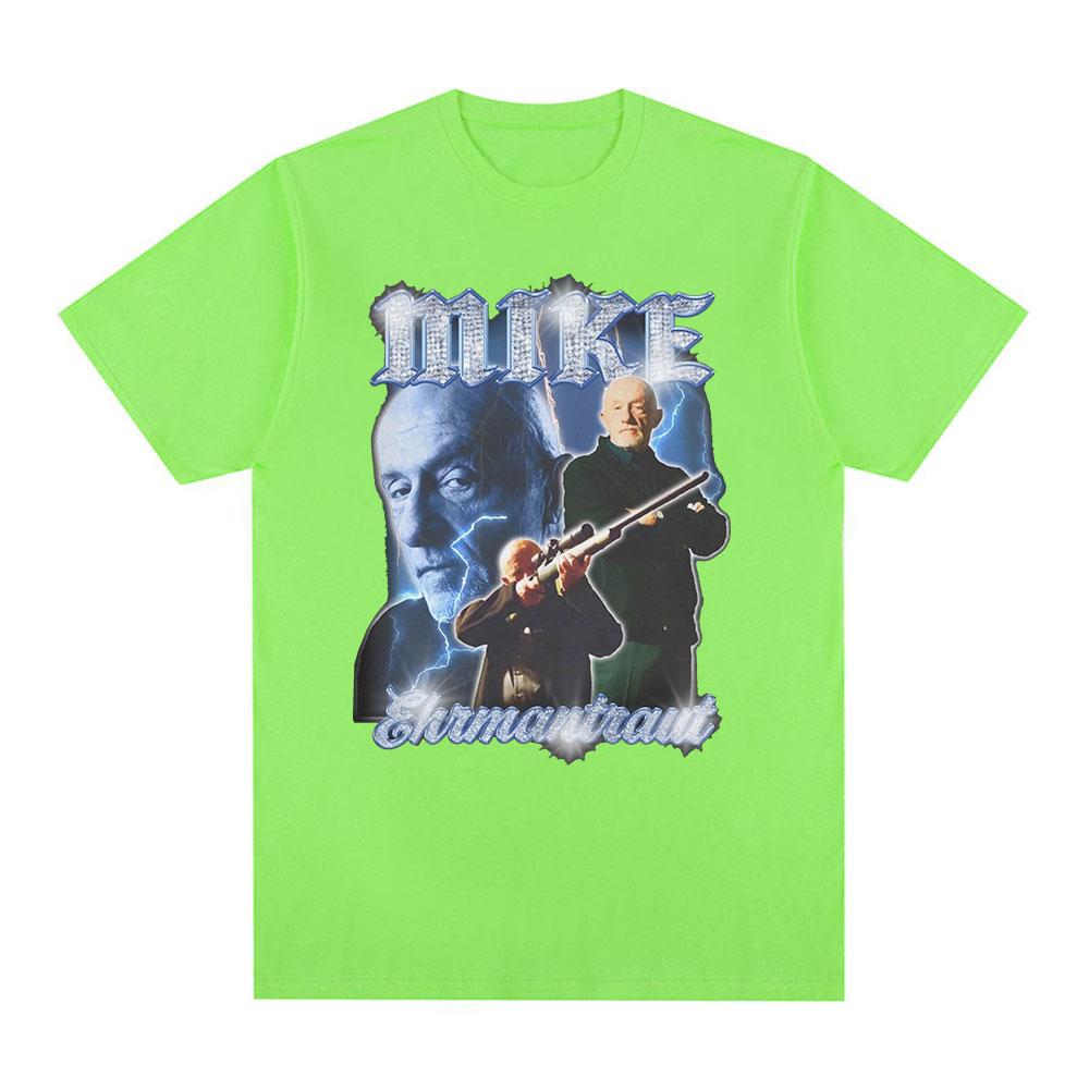 Mike Ehrmantraut Breaking Bad T Shirt Better Call Saul Graphic Print T-shirts Men's Vintage Cotton Short Sleeves Gothic T Shirts