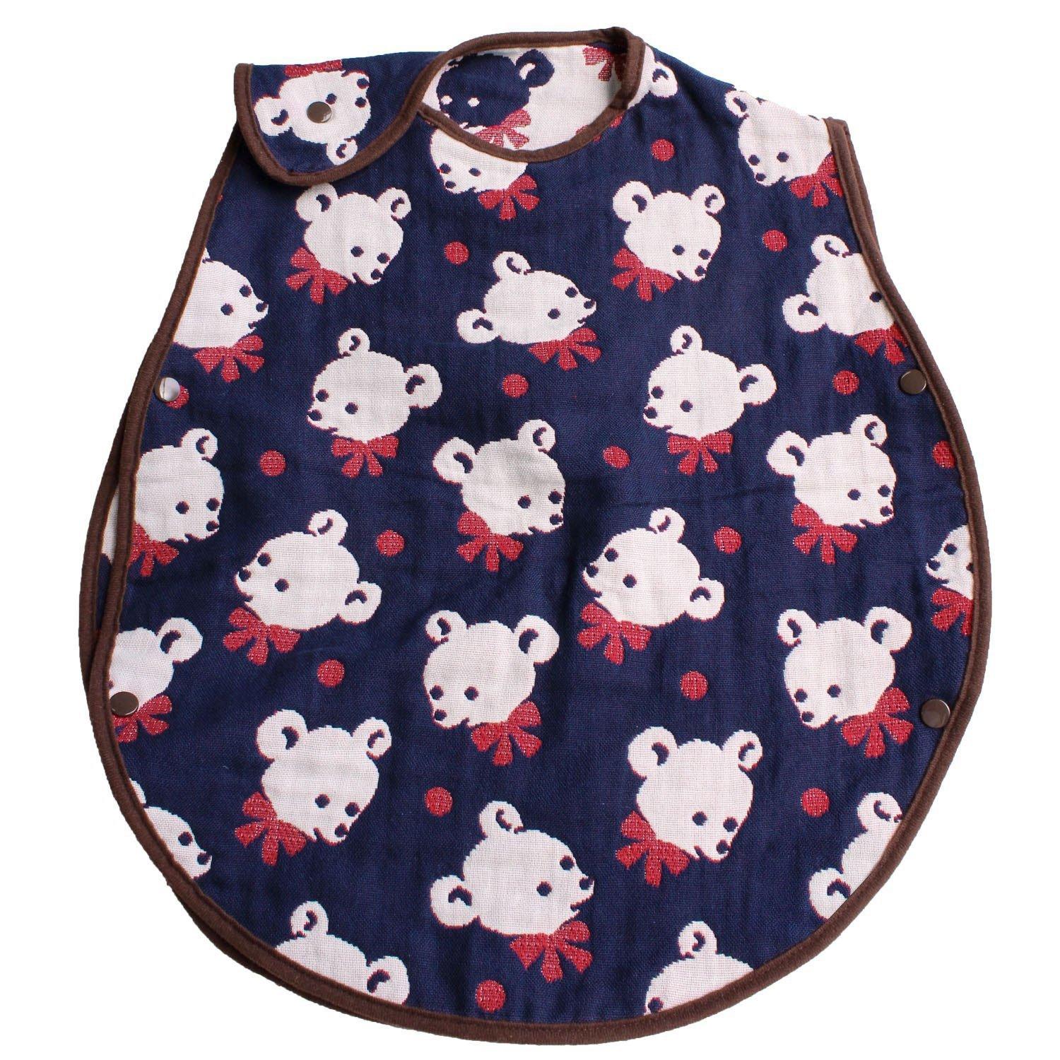 

hiorie Made in Japan Gauze Baby Sleeper with Polar Bear Baby Gift for Newborns to 2 Years Old (Hiorie) 5-Layer Design,