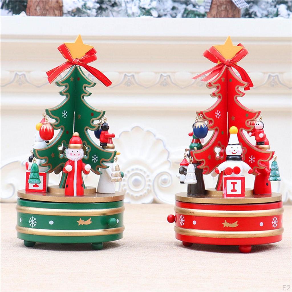 Creative Music Box Rotating Wooden Musical Carousel Decoration