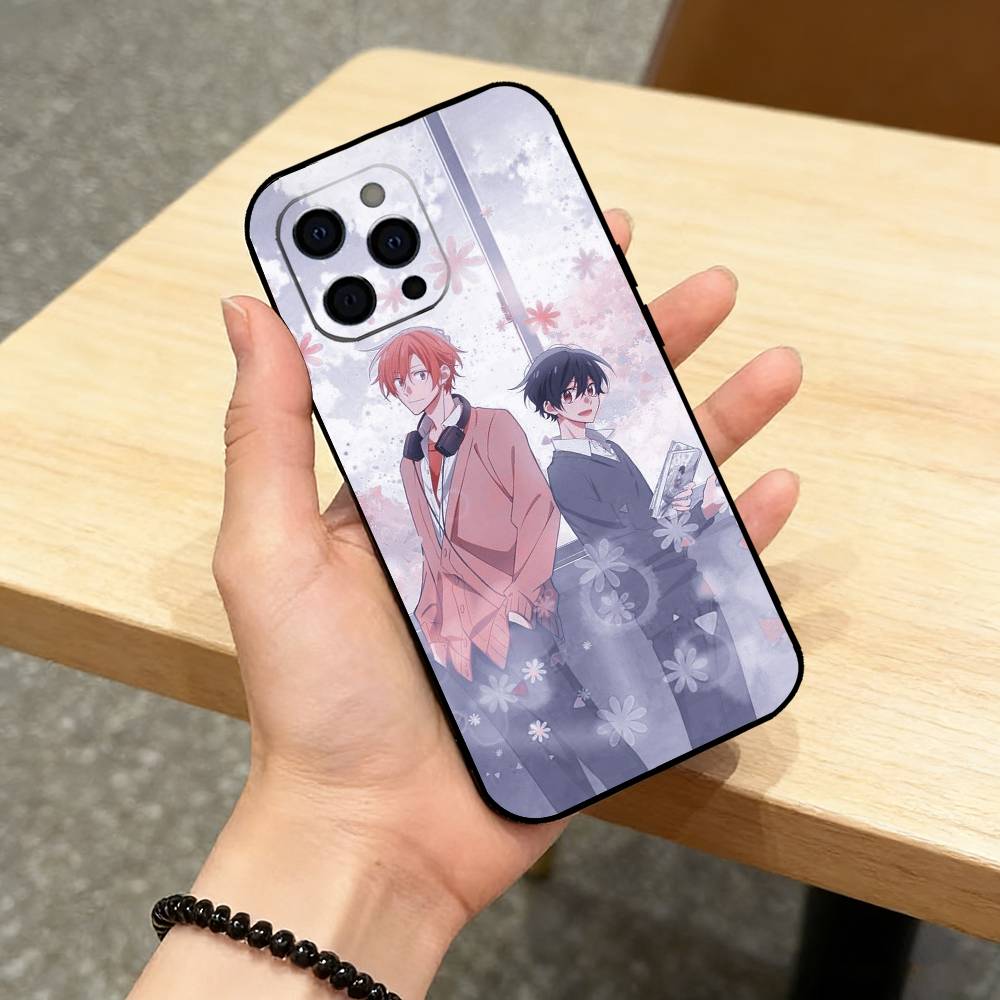 Sasaki To Miyano BL Phone Case For iPhone 17,16,15,14,13,12,11 Plus,Pro Max,XS,Soft Silicone Black Cover