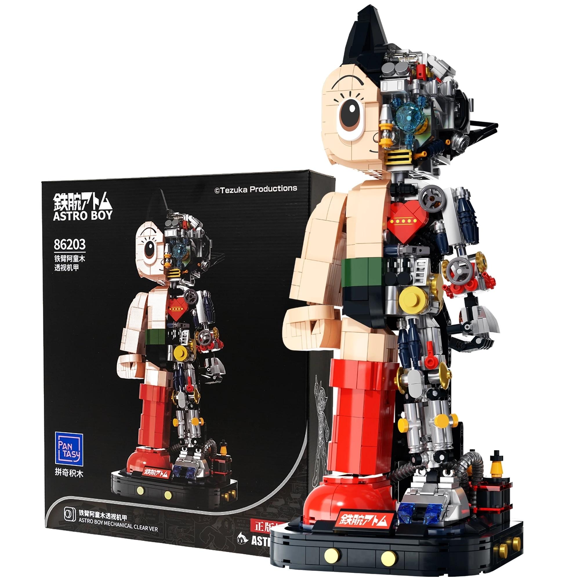Iron Arm Astro Boy Construction Blocks Boy Assembling Children S Plaything Robot Lighting Model Present Collection Construction Present No box