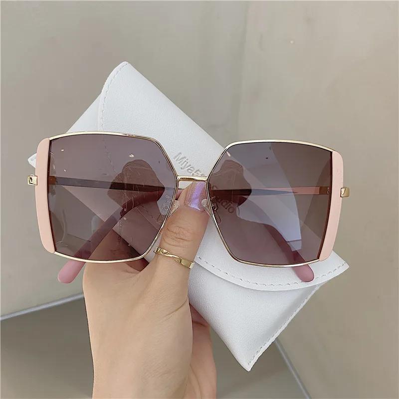 Square Sunglasses Women  Vintage Brand Oversize Sun Glasses Black Female Glasses Uv400