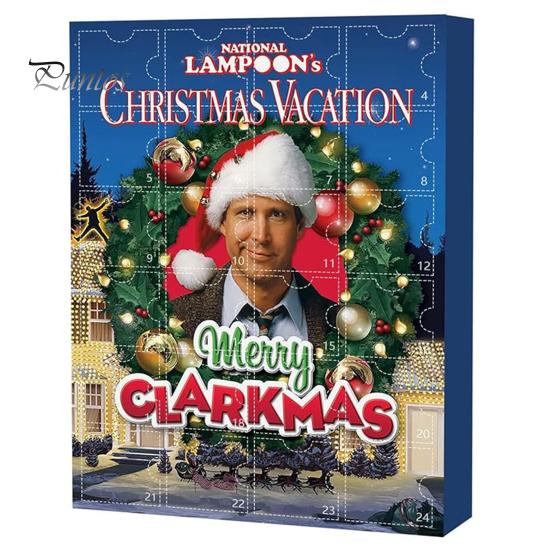 

Рождественский адвент-календарь 2024, 24-дневный рождественский календарь обратного отсчета, акриловые праздничные фигурки, подвеска для рождественского домашнего декора синий