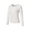 Solid Color Simple Long Sleeve Round Neck Thin T-Shirt Women Tops Light-Gray SC1240041B-GR58