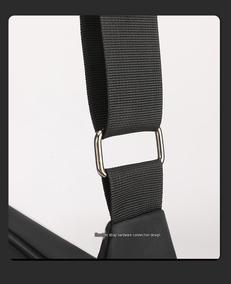 Korean Style Men's Oxford Cloth Shoulder Bag - Large Capacity, Five-Layer Zipper, Crossbody Backpack