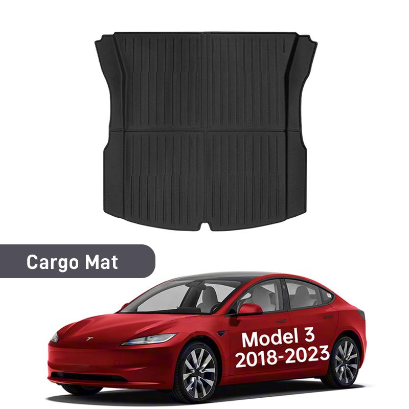 For Tesla Model 3/ Y TPE Trunk Mat Juniper Highland 2020 2021 2022 2023 2024 2025 Custom Cargo Mat Liner Seat Back Protector