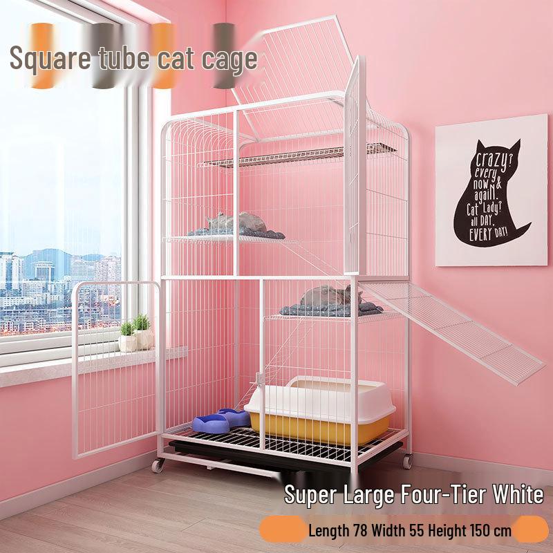 Two-Story Indoor Cat Villa: Space-Saving Cat House and Bed for Small Apartments