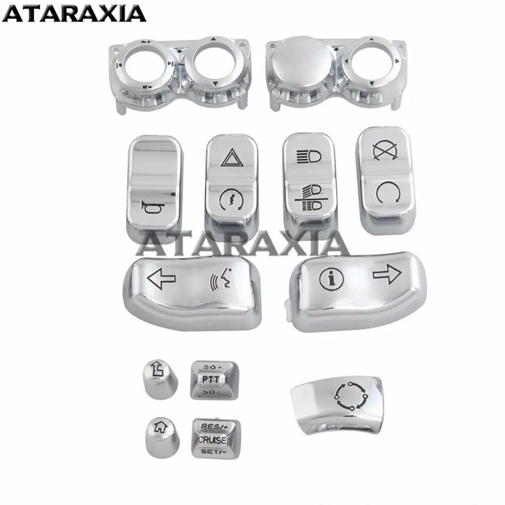 Parts bike Hand Control Switch Housing Button Caps for Harley Touring 2014- Street Electra Glide FLHT Road King FLRT FLHR