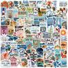 100 Stück Vintage Sommer-Thema Strand Surfen Ästhetische Aufkleber Graffiti Decals Laptop Wasserflasche Gepäck Wasserdichter Aufkleber