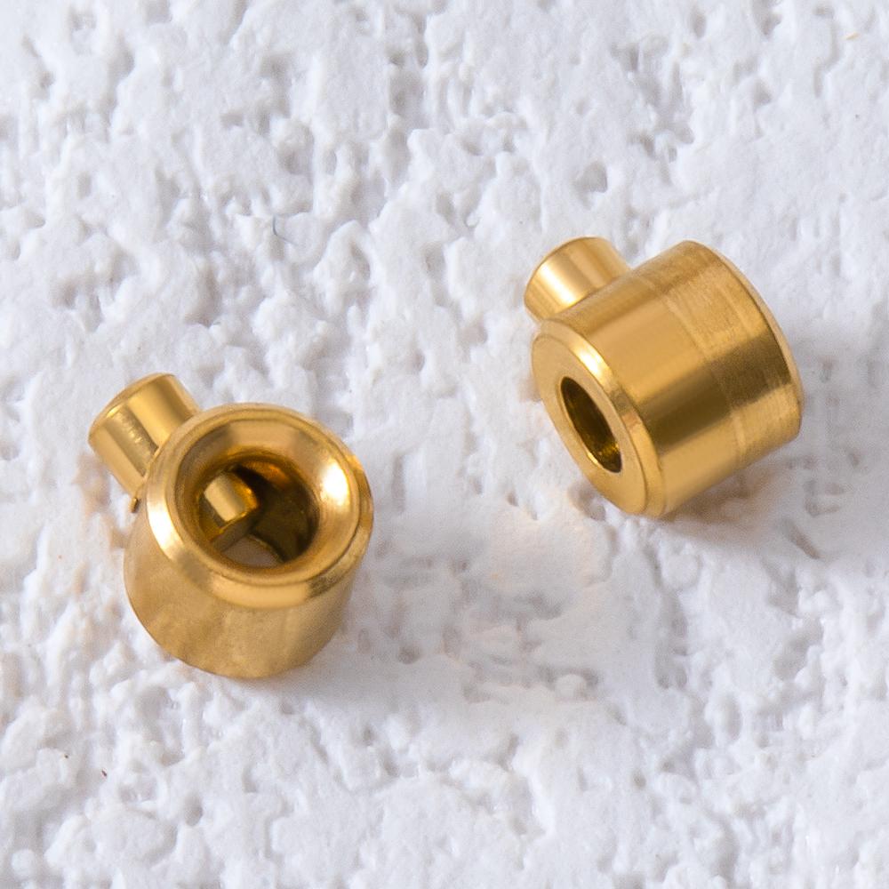 10pcs 20pcs Gold Plated Stainless Steel Positioning Clasps Stopper Beads Crimp End Beads Wire Rondelle Beads DIY Jewelry Making