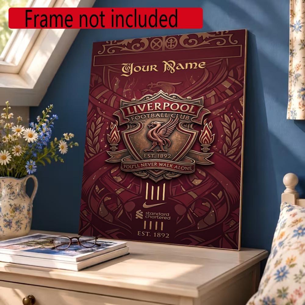 Liverpool Team Personalized Name Round Diamond Painting Kit Diamond Embroidery Painting Rhinestones Mosaic Frameless Handwork Decoration Arts