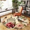 1PC bird cage flowers Office Round Area Rug, Under Office Chairs Bedroom Living Room Home Decor, Carpet for Office -1110100