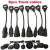 Full Set 8pcs Truck Obd2 Cables Diagnostic Obd Truck Cable For Delphi DS150 DS150E TCS CDP Multidiag MAN OBD2 Renault Tool