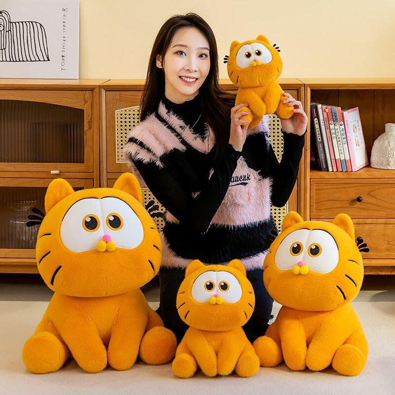 Q Version Garfield Plush Toy Sitting Pose Stuffed Animal Cute Cat Doll Kids Birthday Gift