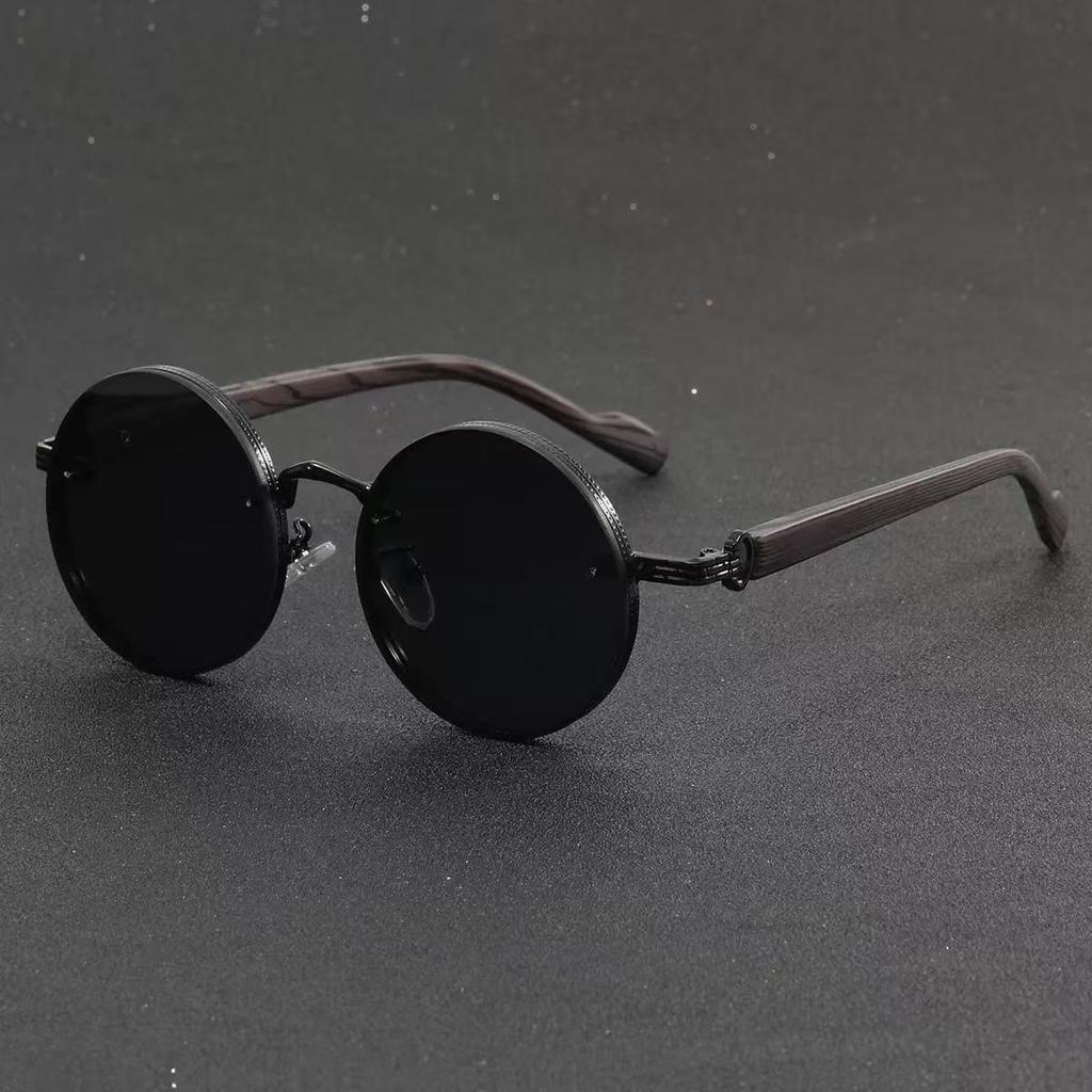 New Retro Round Punk Metal Sunglasses Fashion Women Travel Photography Glasses Men Summer Driving Sunshade Shades UV400 Eyewear