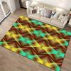 Geometric Pattern Carpet with Yellow and Blue Stripes for Modern Decor Suitable for use as an anti-slip for living room bedroom sofas