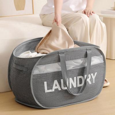 Oxford Cloth Dirty Clothes Basket Foldable Sundries Organizer Quilt Storage Basket  Bathroom