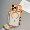 Applicable to Apple 17Promax lens holder magnetic suction mobile phone case iPhone16 transparent back plate skin feel anti-drop case