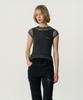 Kimjisu Veiled Mesh Shell Ss T-Shirt_Black