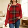 Women's Printed Colorblock Raglan Sleeve Neck Long Sleeve Sweatshirt