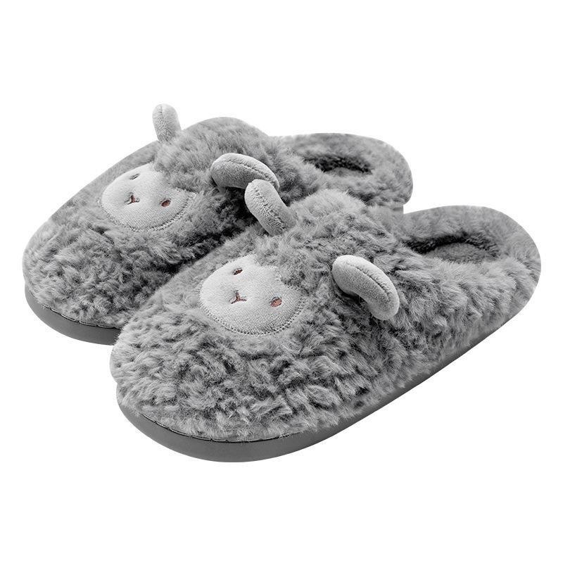 2025 New Cute Fluffy Cotton Slippers: Indoor/Outdoor for Women & Men - Autumn/Winter