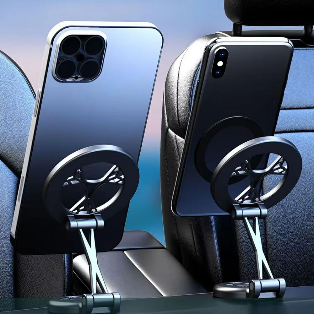 Car Phone Holder 360 Degree Rotating Magnetic Mount Metal Navigation Stand