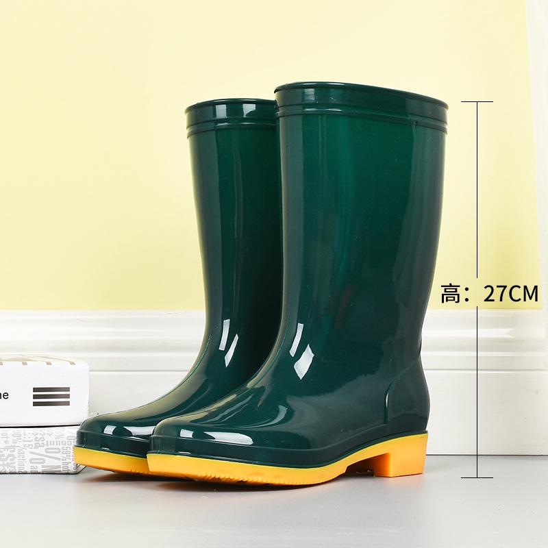 

Средние и высокие нескользящие водонепроницаемые туфли-желе для дождя, резиновые сапоги, водные сапоги, термочехлы для обуви, модные взрослые сапоги с длинным голенищем 36