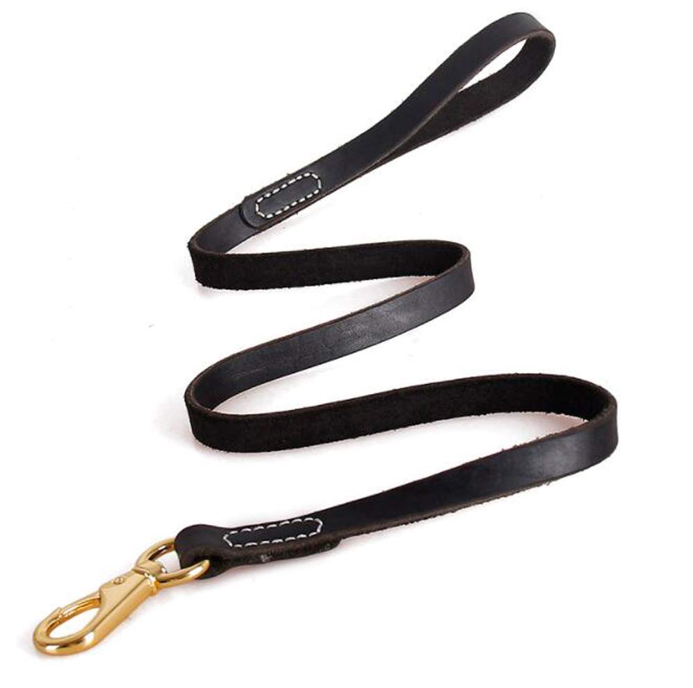 HJ Leather Long Training Pet Dog Leash for Small and Medium Durable Leash, Leash, Leash, Leash, Dogs, (110cm1.6cm, Black) чёрный