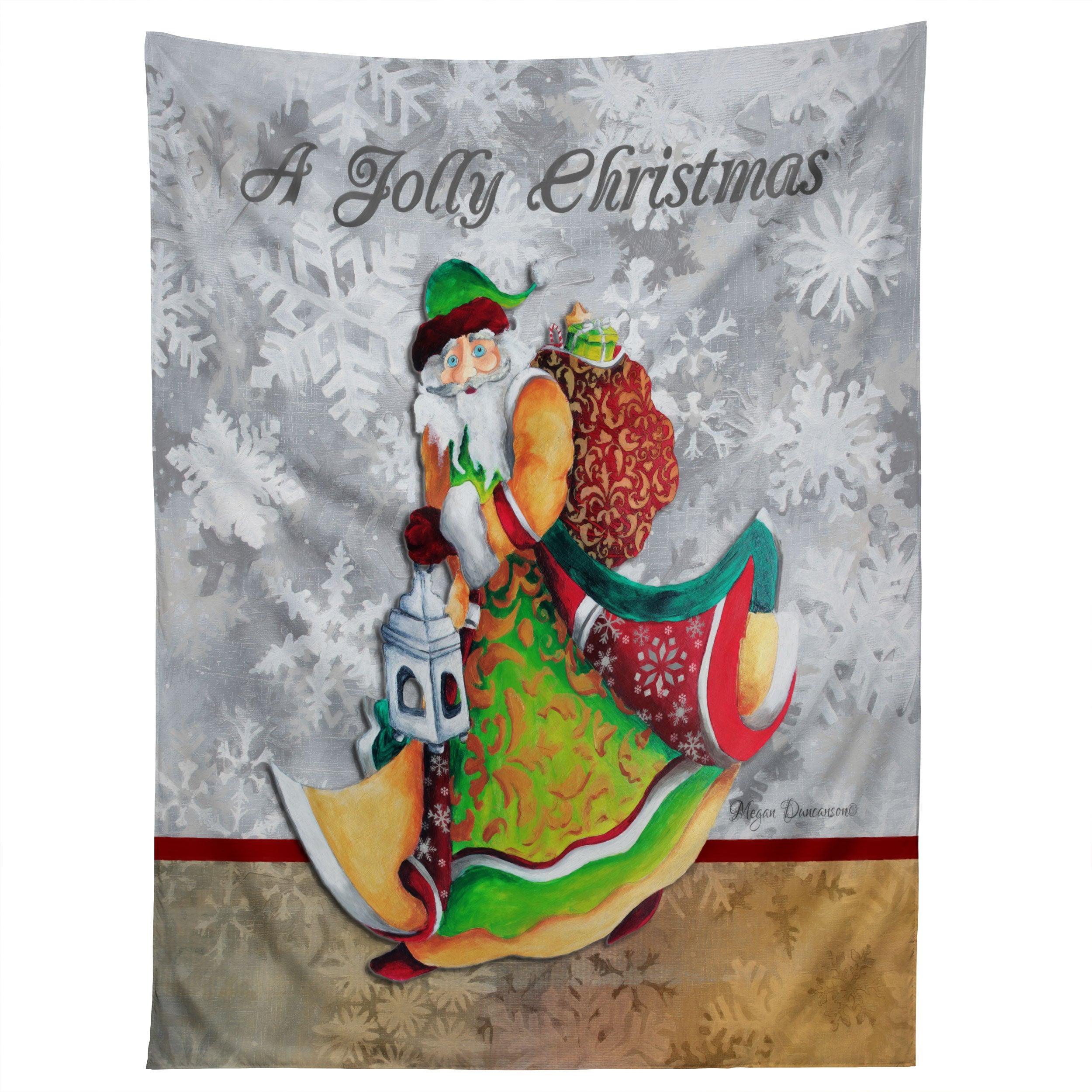 A JOLLY CHRISTMAS tapestry 75x100