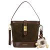 Premium Bag Women'S Bag Retro Messenger Bag Popular Suede Portable Bucket Bag