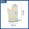 Anmai Cotton Oven Microwave Mitts Kitchen Silicone Mittens Heat Resistant Waterproof Grill Air Fryer with Hook Baking Tool