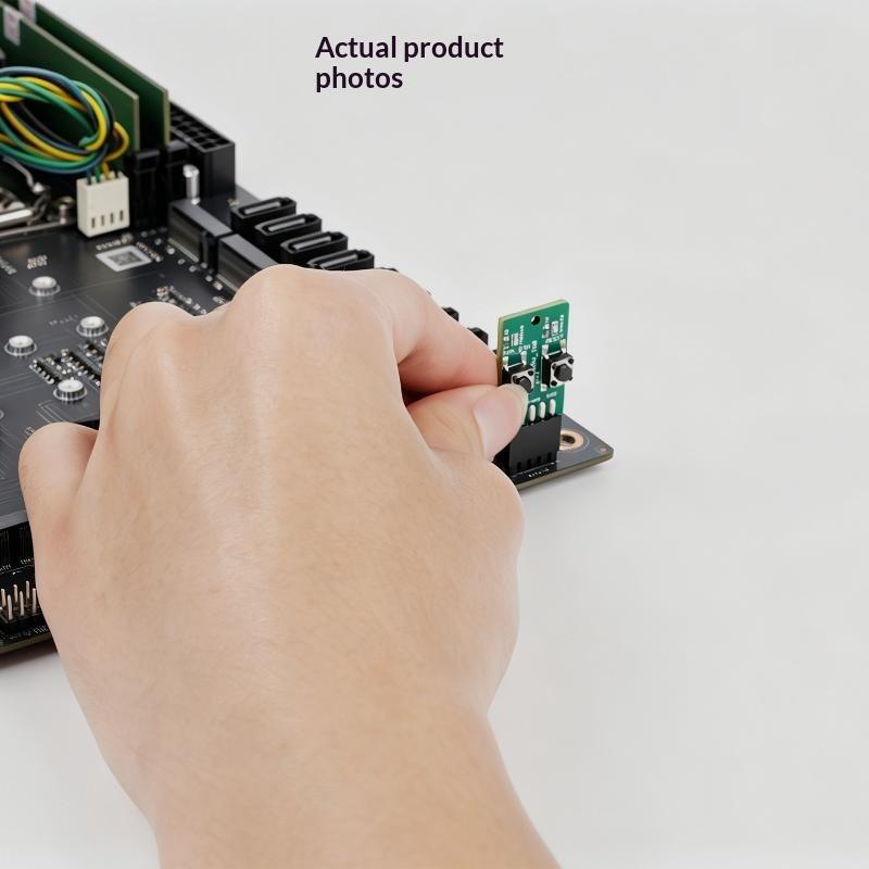 9Pin Desktop PC Power Reset Switch Module LED Indicator Motherboard Header for DIY Build Upgrade
