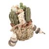 Hamster Chew Toys Hanging Straw Basket Bunny Chew Toys Seagrass Wood Sticks Chew Toys for Small