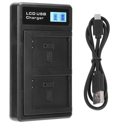 Cargador de batería portátil para cámara NB-10L, cargador dual con pantalla LCD