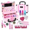 Girl'S Simulation Makeup Box Toy, Safe And Washable, 15 Piece Set, Children'S Beauty And Home Play