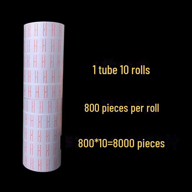 White Self-Adhesive Price Label Stickers for Supermarket Coding