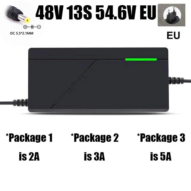 12V 24V 36V 48V 60V 72V Charger Lithium Li-ion Battery Pack 12.6V 29.4V 42V 54.6V 67.2V 84V  Smart Fast Charging Plug Charger