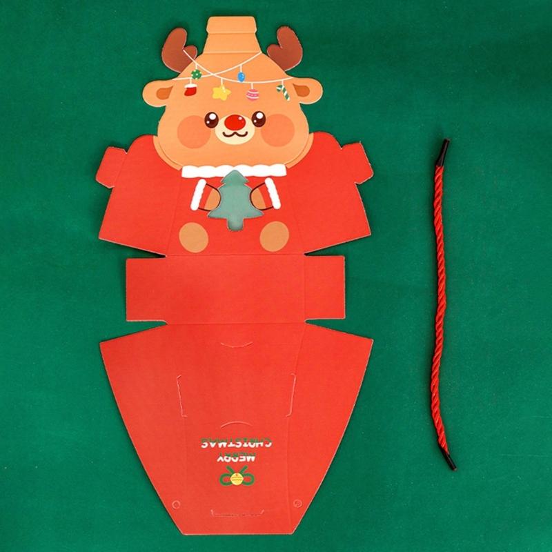 Festive Christmas Gift Boxes 10pcs Chocolate Candy Packaging Bags for Home Decor