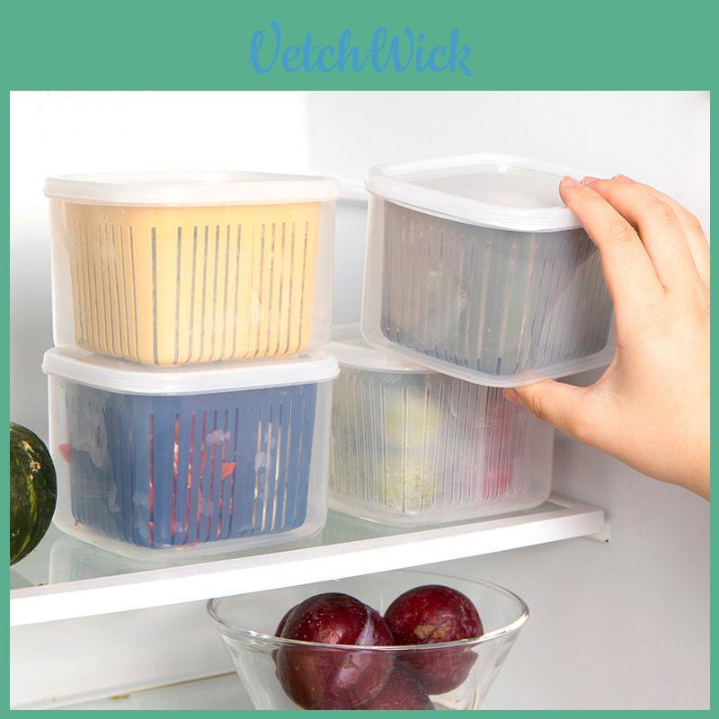 Transparent Double Layer Fresh-keeping Box For Ginger Garlic Onion Storage And Preservation