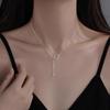 925 Sterling Silver Round Necklace - Light Luxury 2025 High-End Clavicle Chain Choker for Women