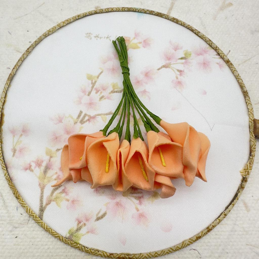 Simulation Calla Lily Foam Paper Flower DIY Decor Accessory, Handmade Candy Box & Envelope Decoration.