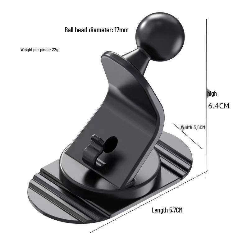 Revised Product Name: "Car Dashboard Paste Base Holder with Rotating Ball Head, Wire Hook & Suction for Phone Navigation"