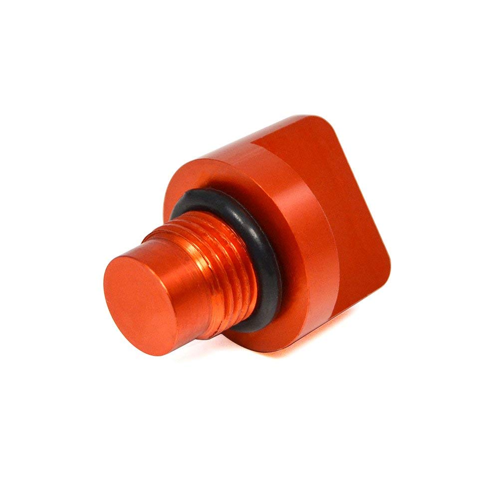 Karun Motorcycle Accessories CNC Orange Aluminum Engine Magnetic Oil Drain