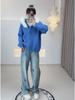 AI Yuan 2025 Winter Plus Size Women's Hooded Sweater with Fur Collar & Dual Zipper, Design MM F701.